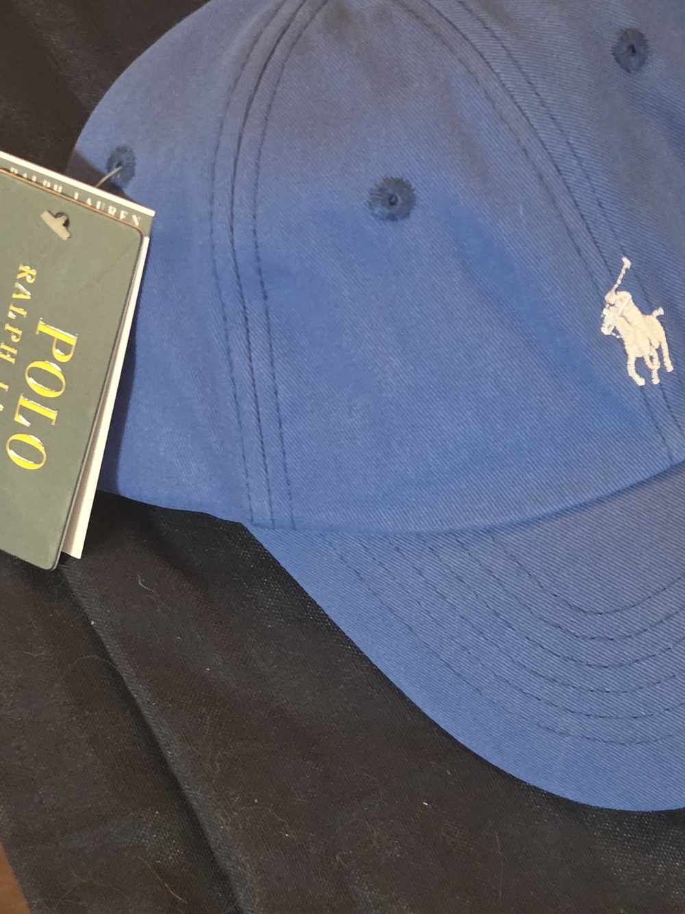 Polo by Ralph Lauren Men's Blue Classic Pony Cap - Picture 6 of 6